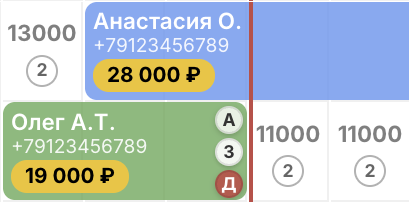 Цветовая индикация статусов